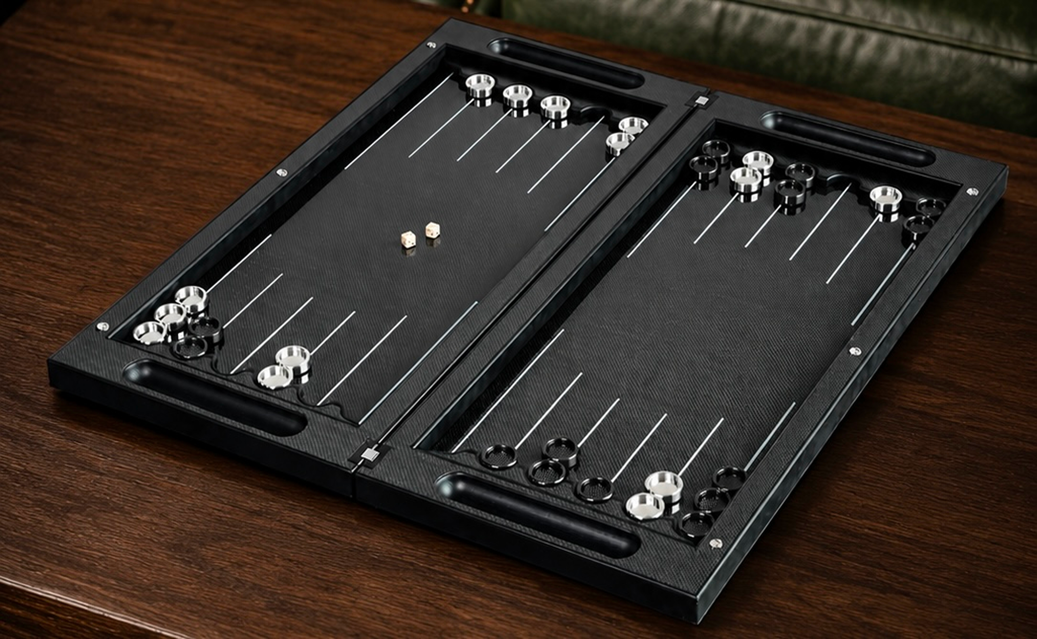 Carbon&Metal Backgammon sets