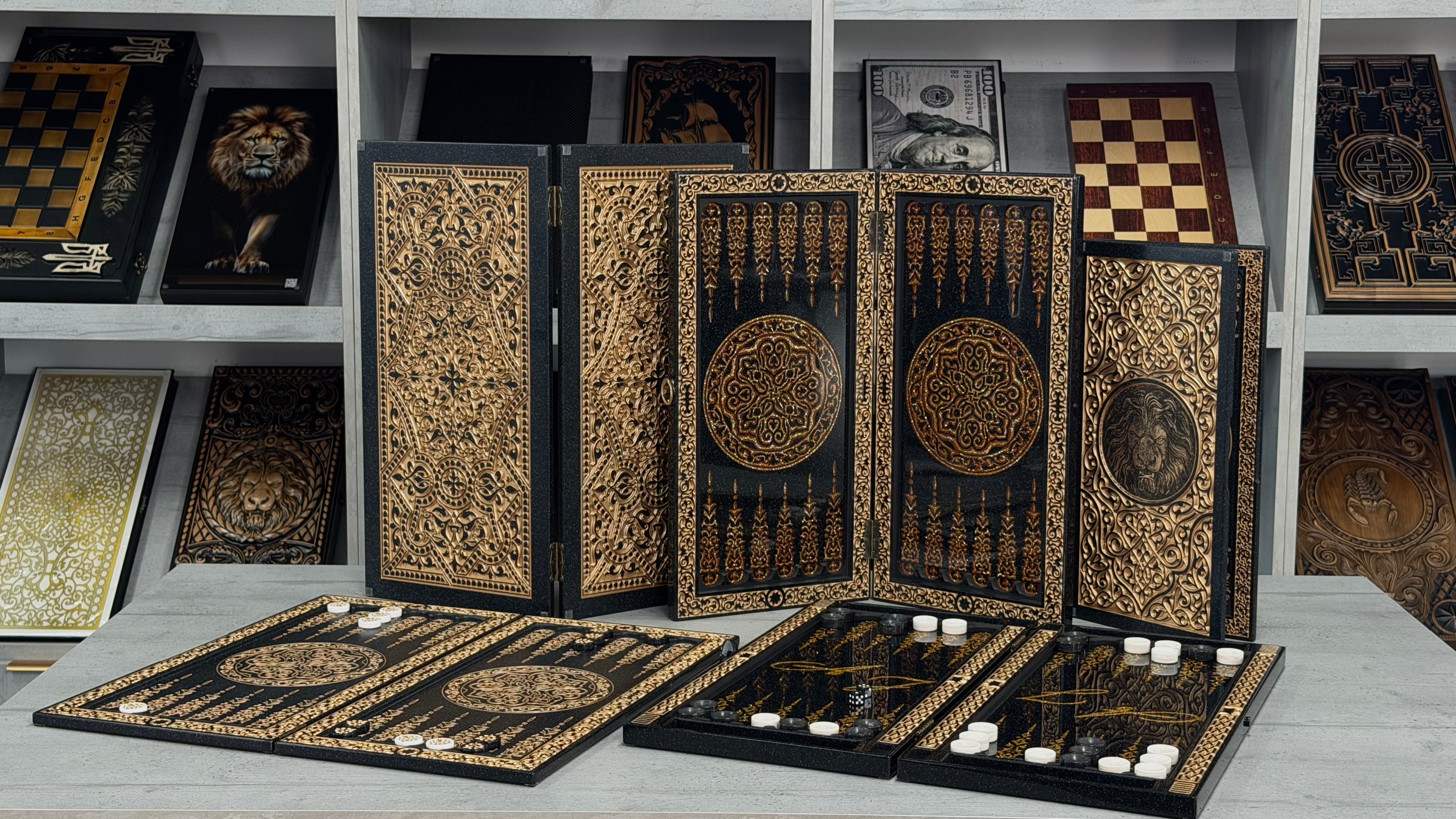 Stone Backgammon sets