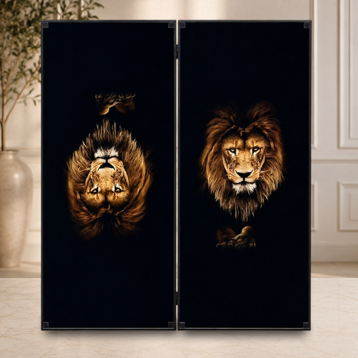 Lion Collection Glass Backgammon Set
