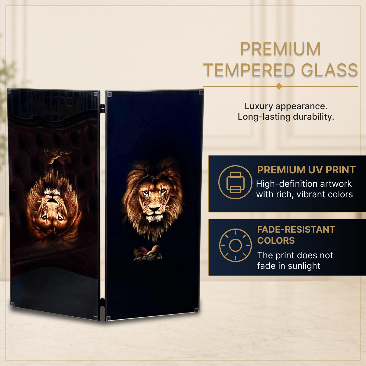 Lion Collection Glass Backgammon Set