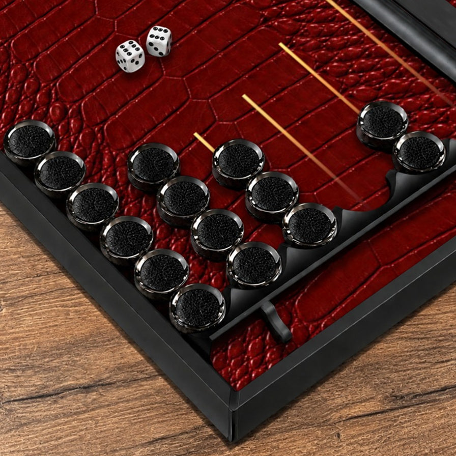 Superbe backgammon en verre « Lion » – 61 × 27 cm, réf. 250058. Personnalisé. Prêt à offrir | Livraison gratuite dans le monde entier.