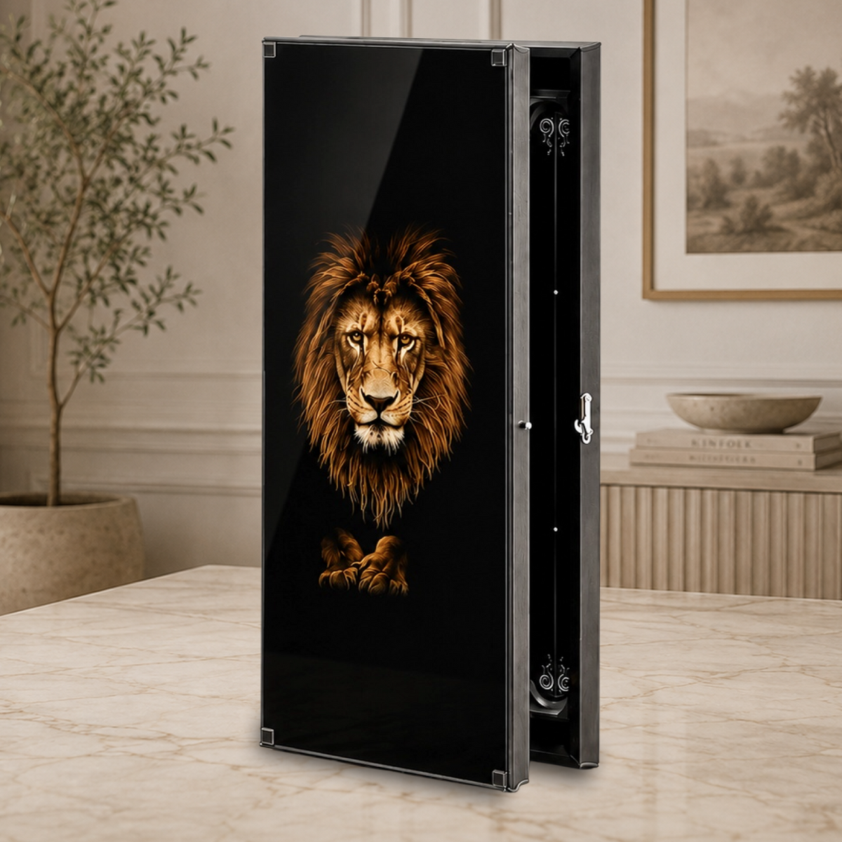 Lion Collection Glass Backgammon Set