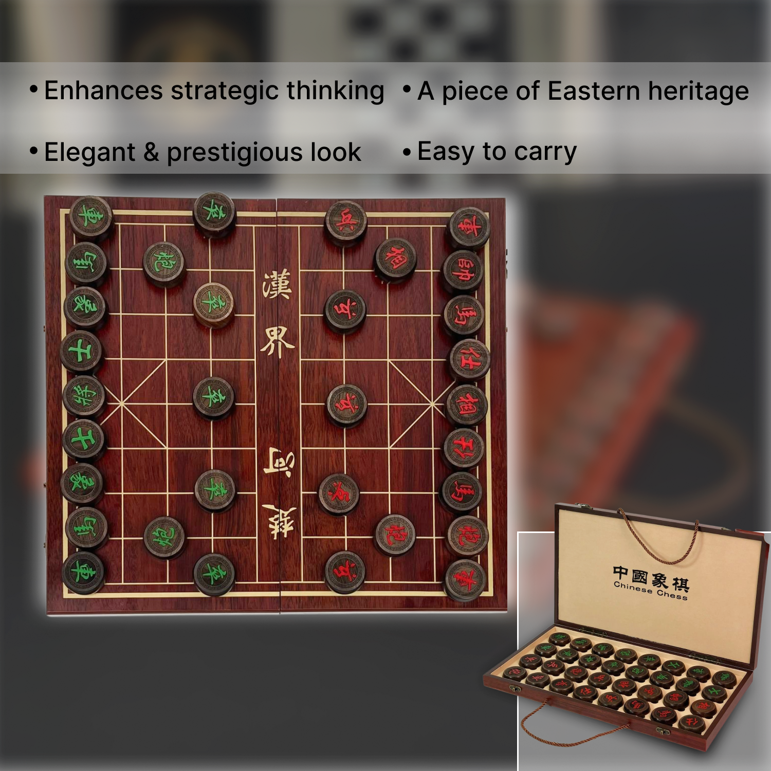 Handcrafted Wooden Xiangqi Chinese Chess Set