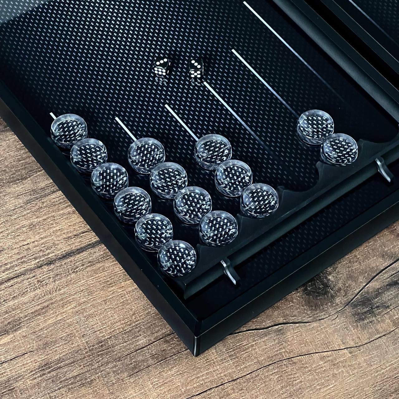 Carbon Design Metal Frame Backgammon Set – Large 24”