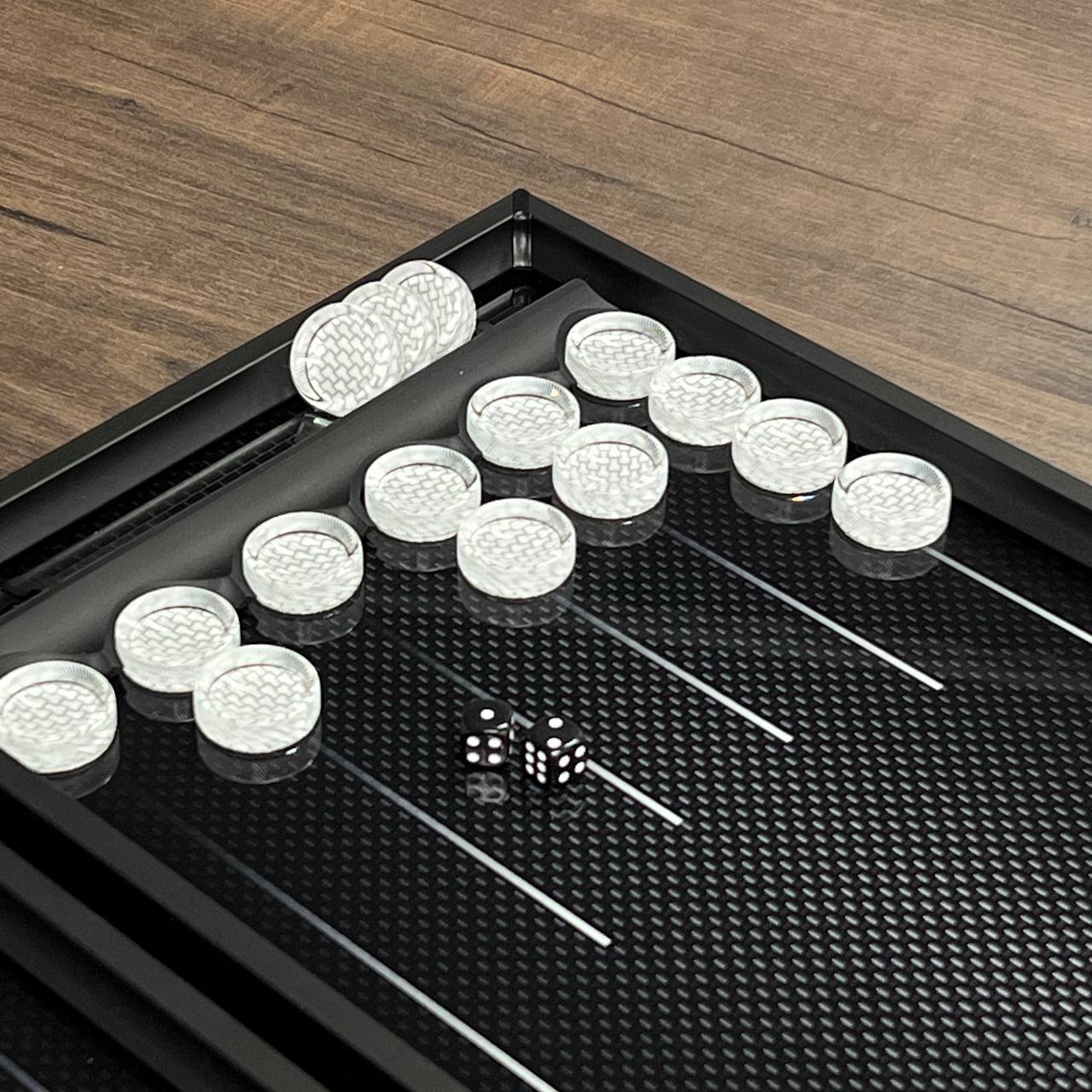 Carbon Design Metal Frame Backgammon Set – Large 24”