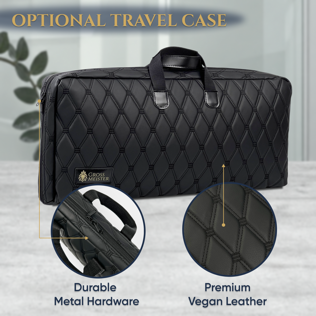 Carbon Fiber Look Backgammon Set with Metal Frame 24"