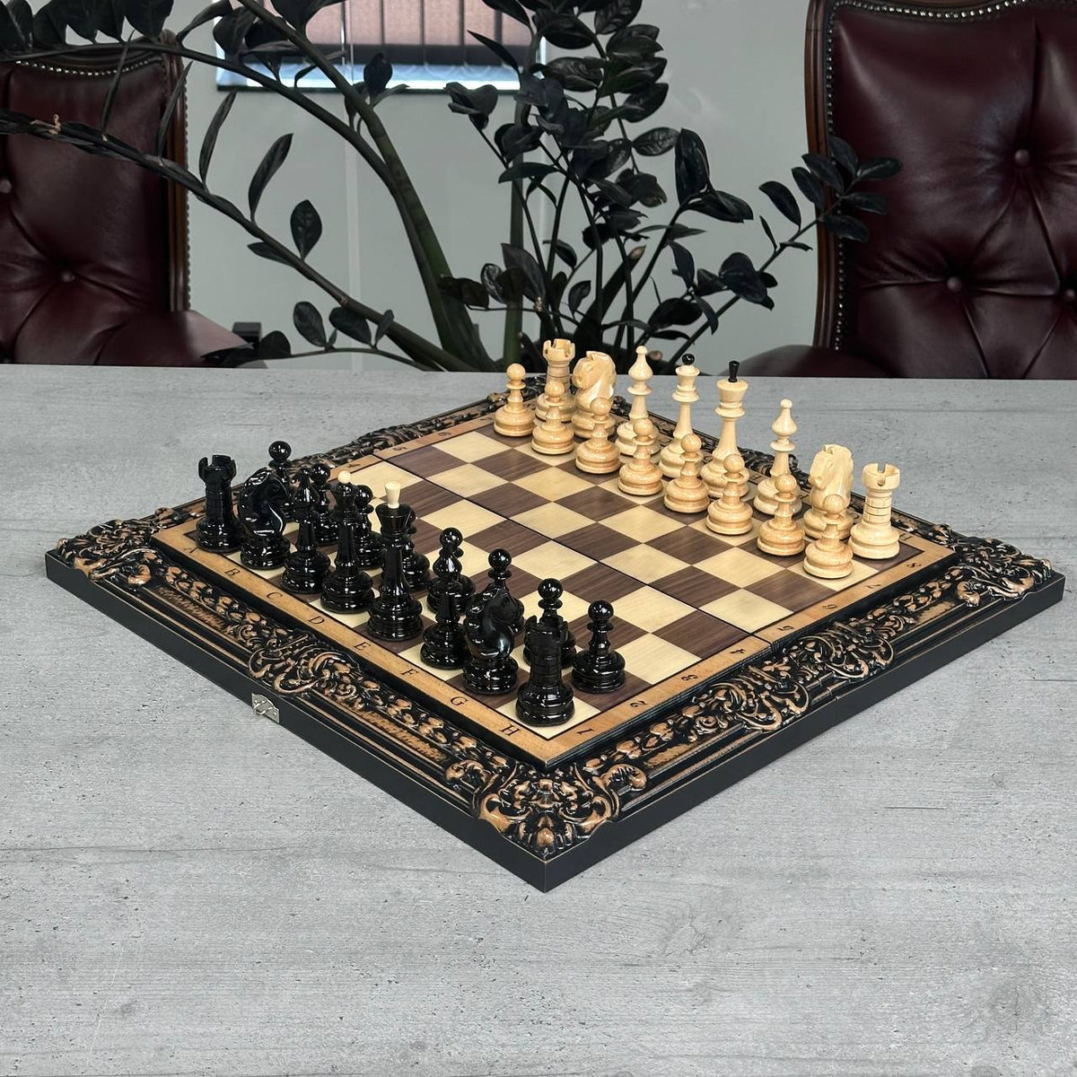 Maple Wood Chess Backgammon & Checkers Set – 3-in-1 20"