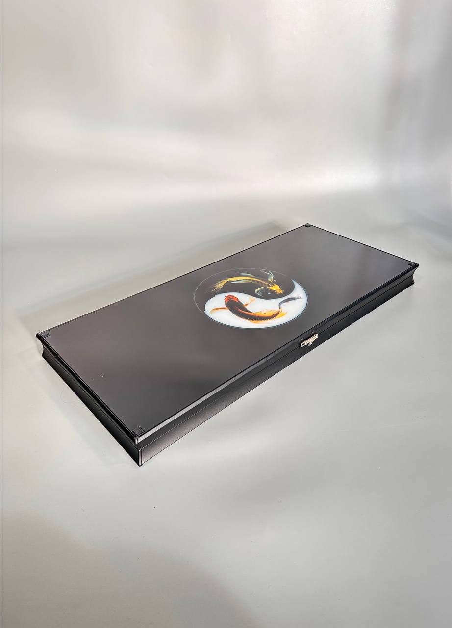 Glass backgammon set, backgammon board, gift for boss, customized backgammon board, glass backgammon board