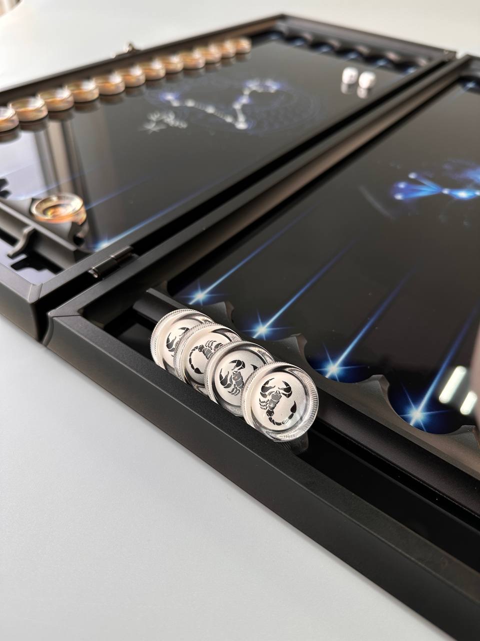 Glass backgammon set, backgammon board, gift for boss, customized backgammon board, glass backgammon board
