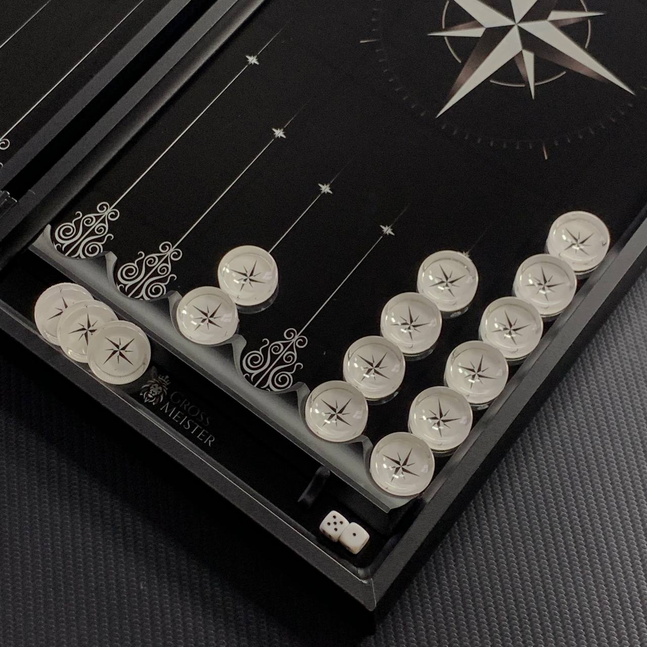 Handmade Luxurious Glass Backgammon Set 61*27cm. Customized, Gift-ready