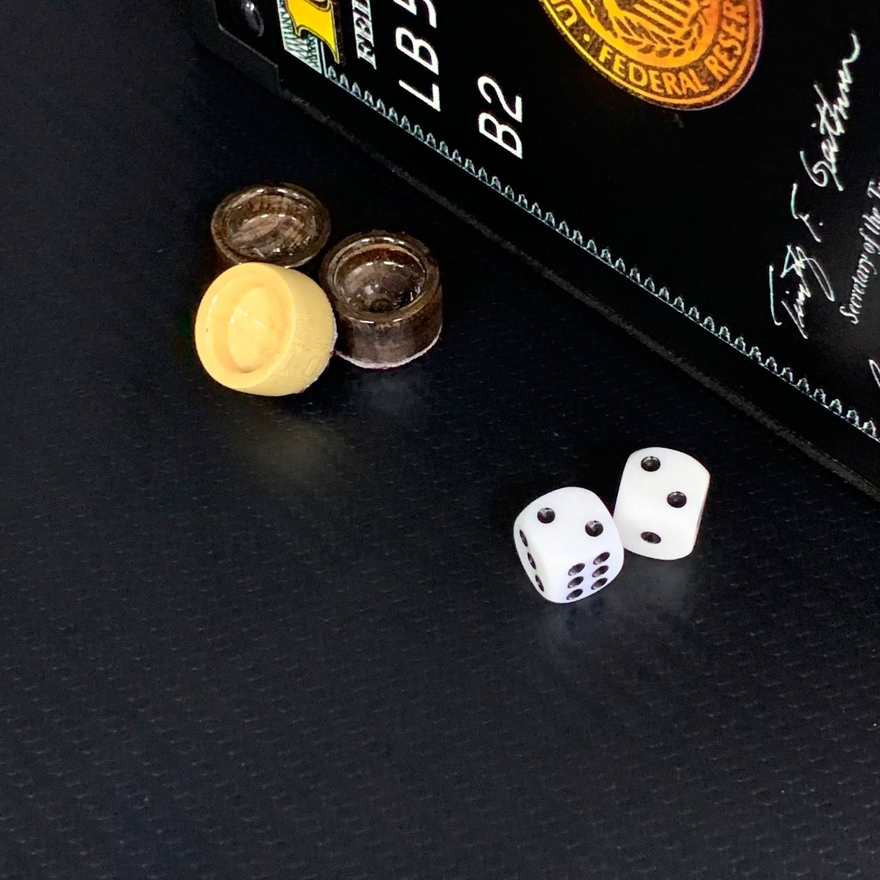 Elegant Handmade Metal Backgammon Set 40*20cm, Gift-ready compact size