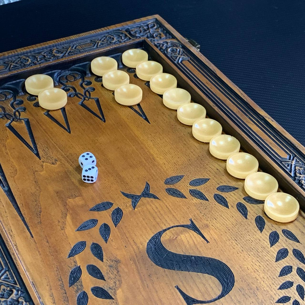 Grand Wooden Backgammon Set – Ash Wood 27"