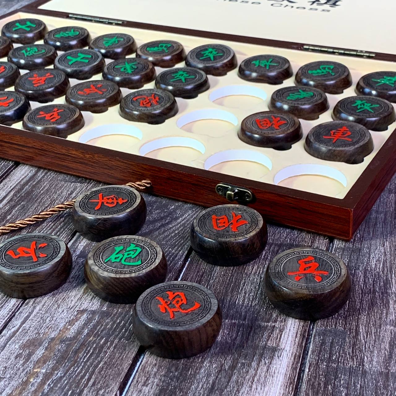 Handcrafted Wooden Xiangqi Chinese Chess Set