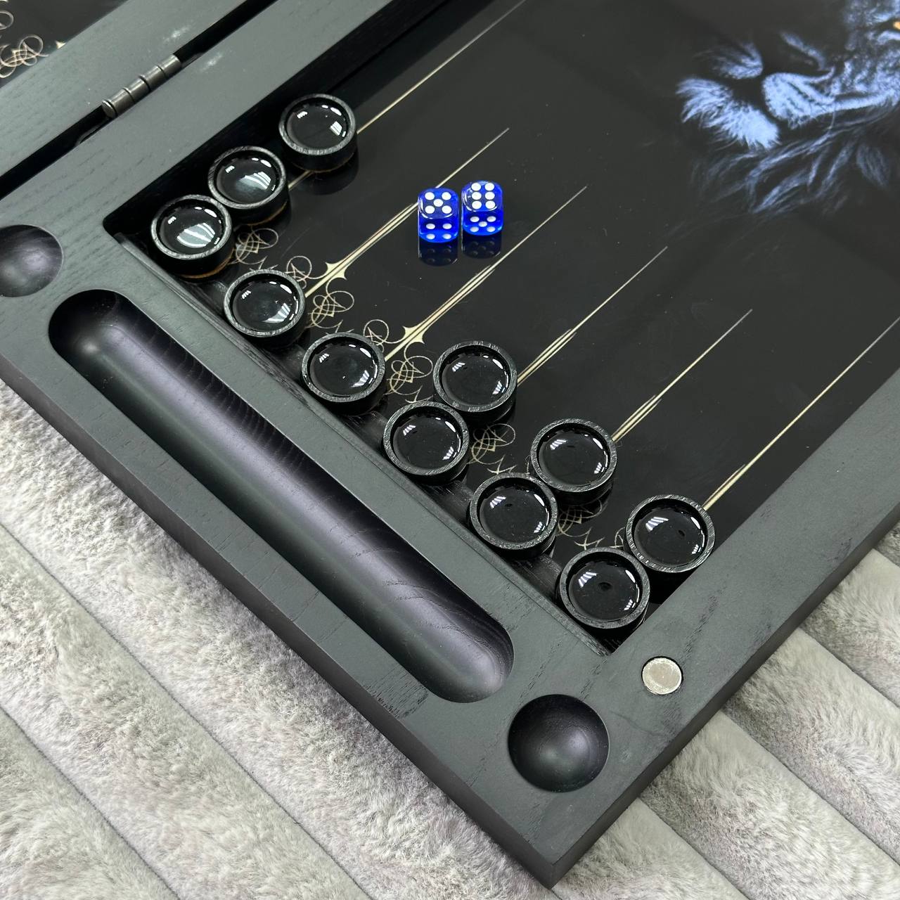 Glass&Wood Backgammon Set with Classic Minimalist Design, Customization and Gift-ready
