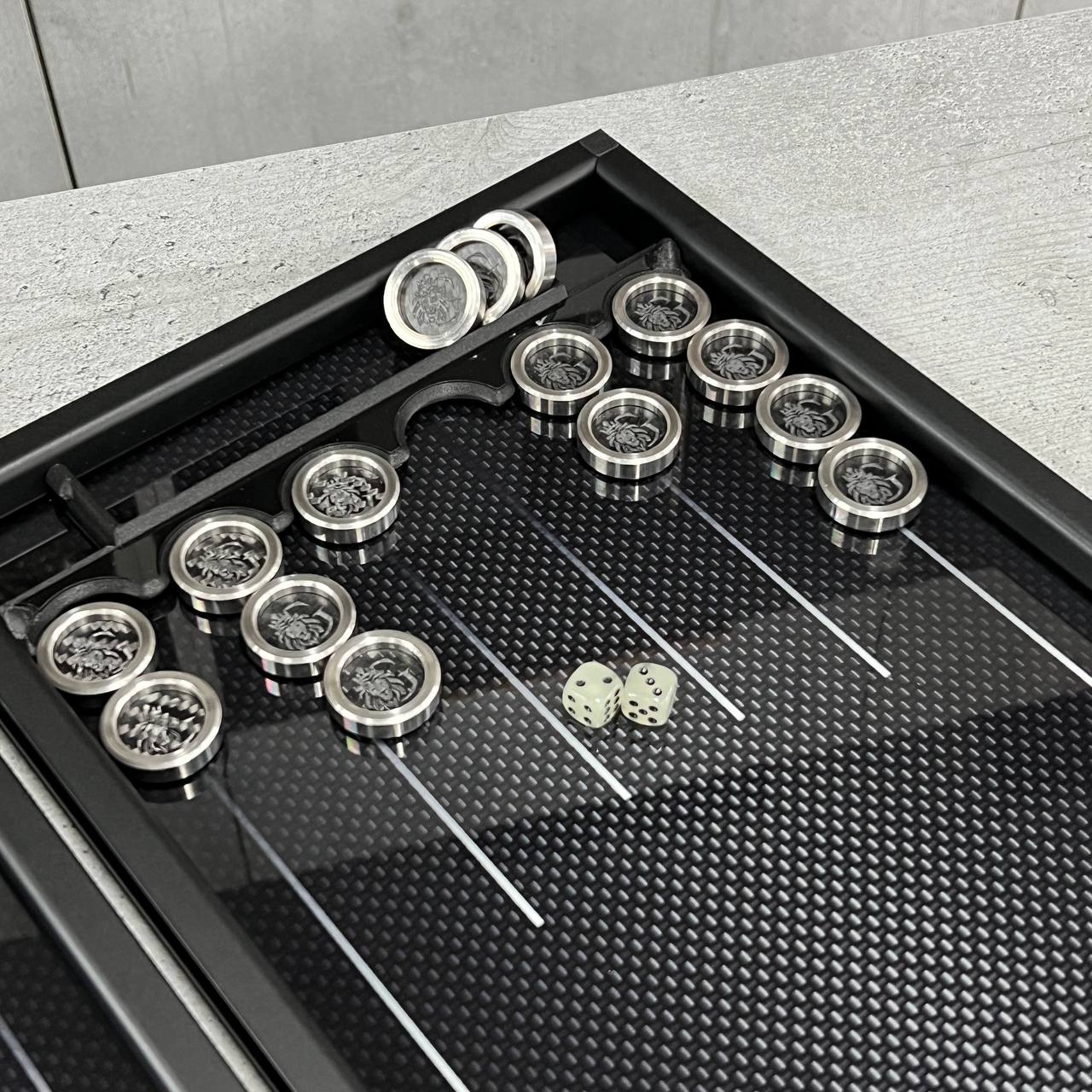 Glass Backgammon Set – Premium Checkers Edition – Large 24