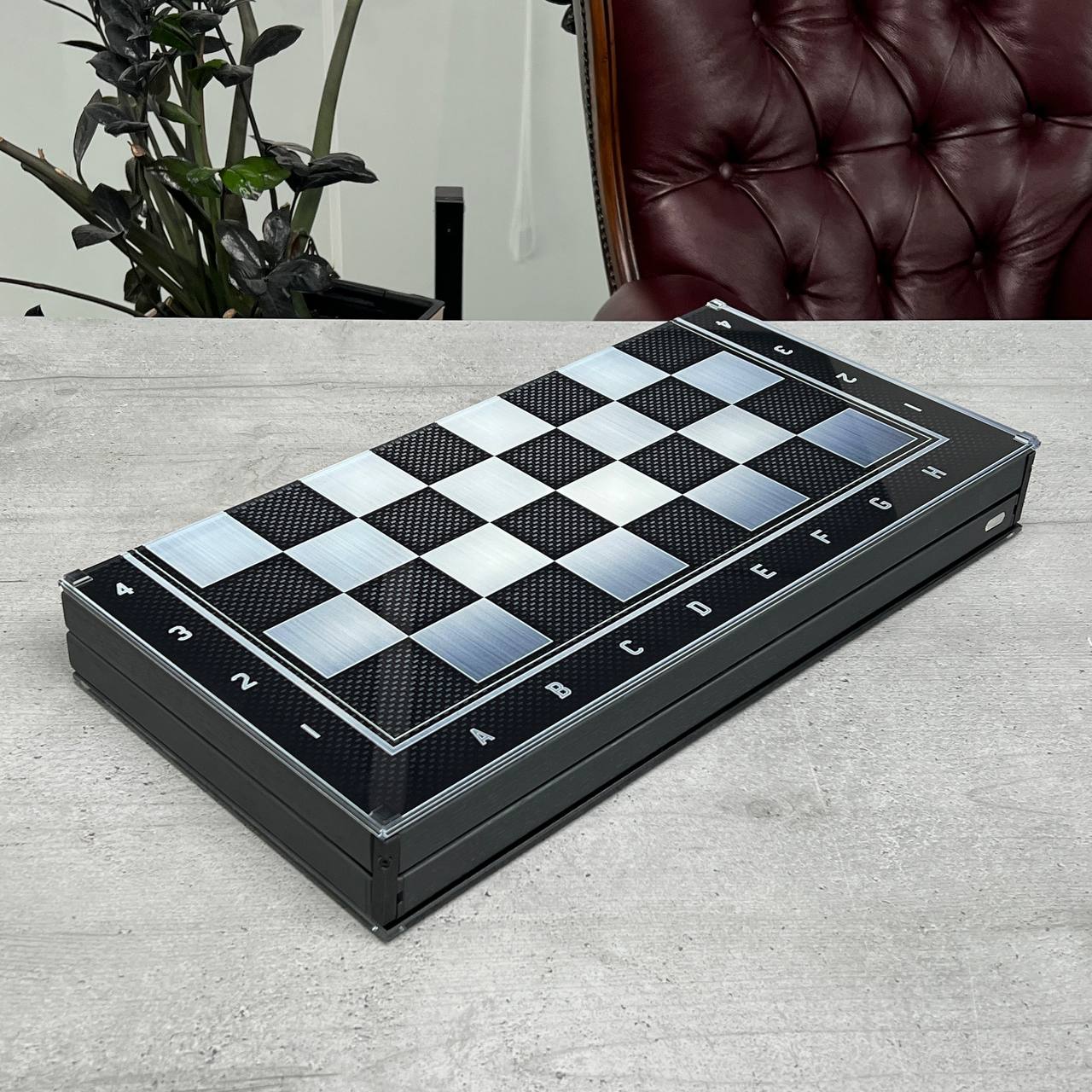 Black Weave Chess Set - 24"