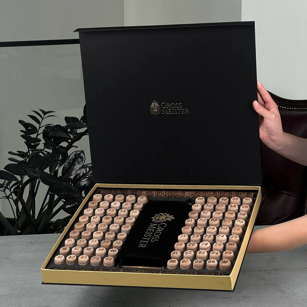 Traditional Handcrafted Wooden Bingo Set