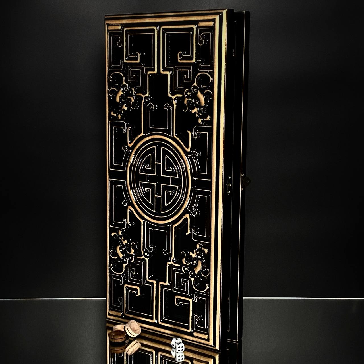 Prestigious Handmade Wooden Backgammon Board, Crafted from High-Quality Basswood, Gift-ready