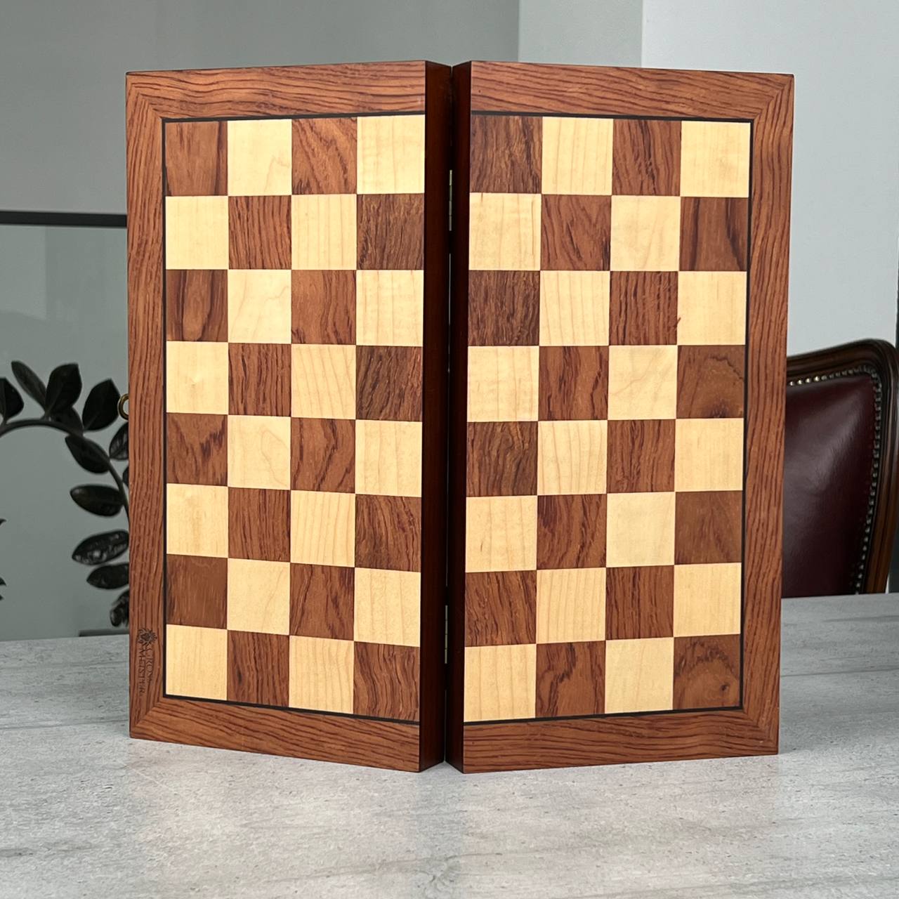 Premium Wooden Chess Set – 14"