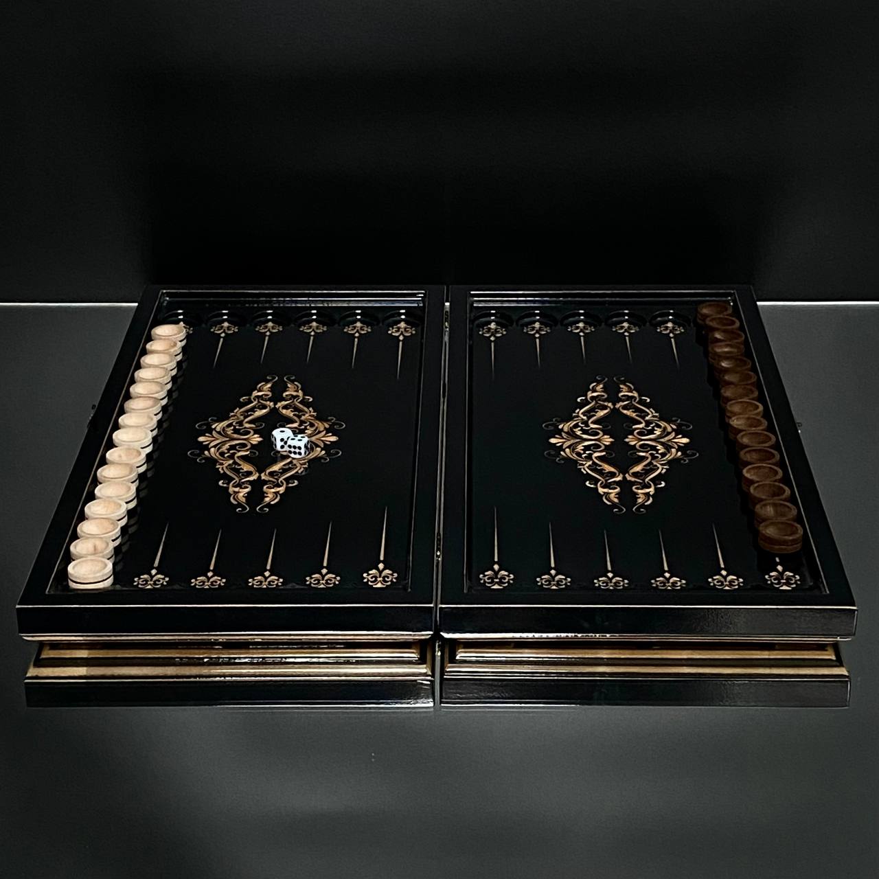 Prestigious Handmade Wooden Backgammon Board, Crafted from High-Quality Basswood, Gift-ready
