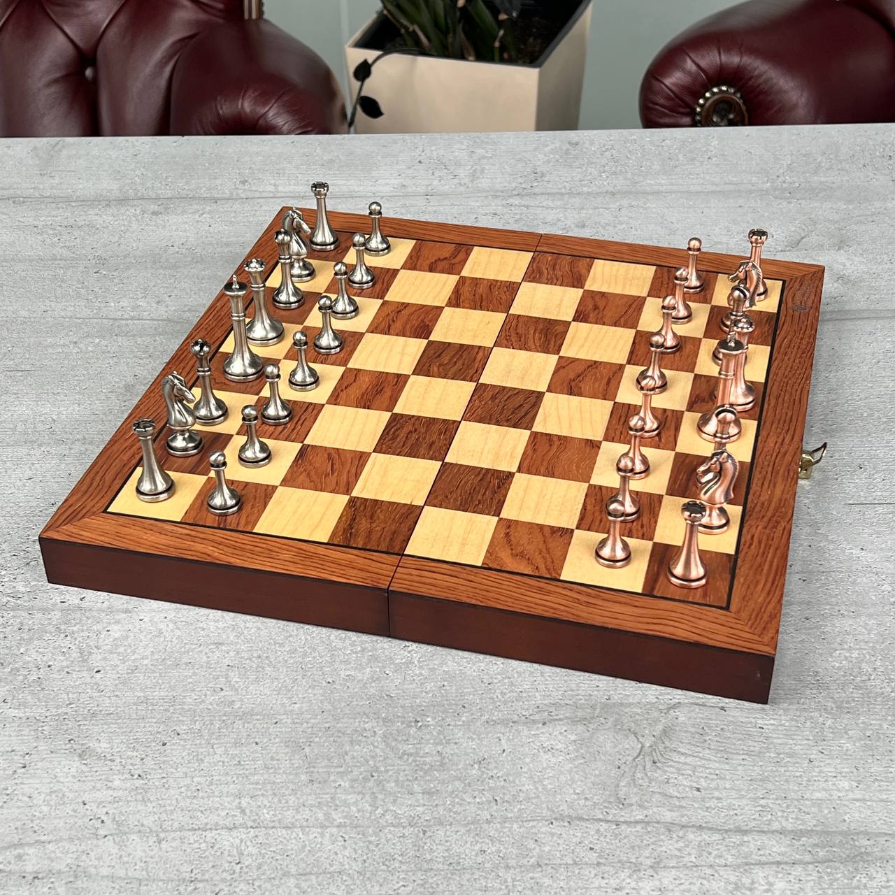 Premium Wooden Chess Set – 14"