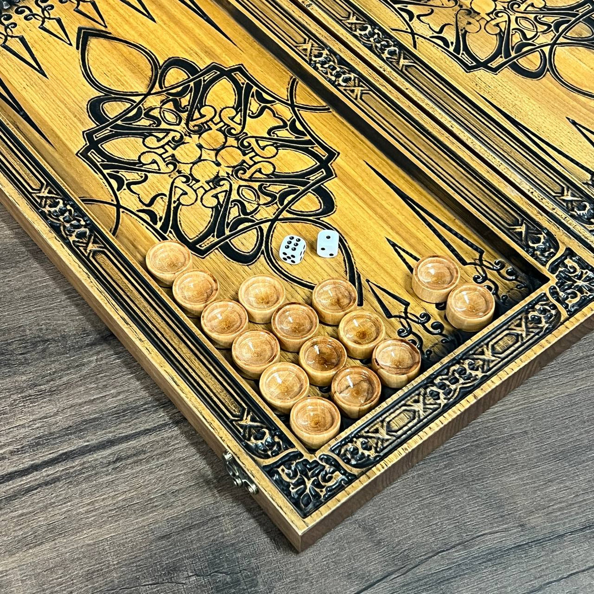 Star of David Wooden Backgammon Set – Ash Wood