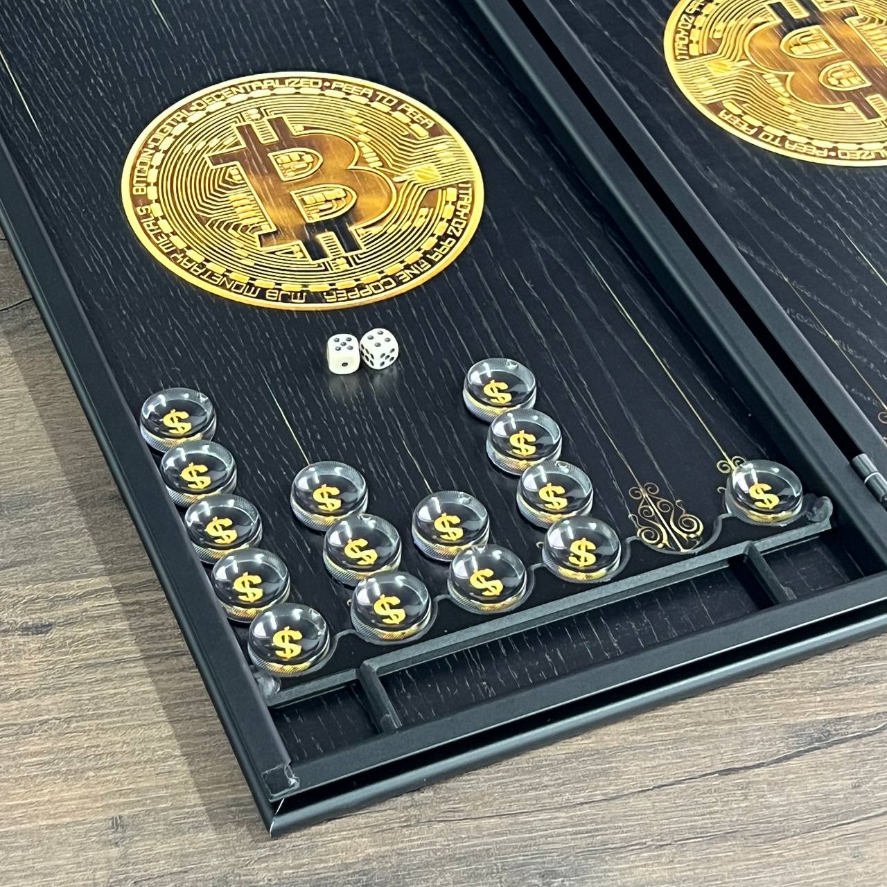 Plateau de backgammon en bois avec le signe du zodiaque des Poissons - Fabriqué à la main, personnalisable, prêt à offrir