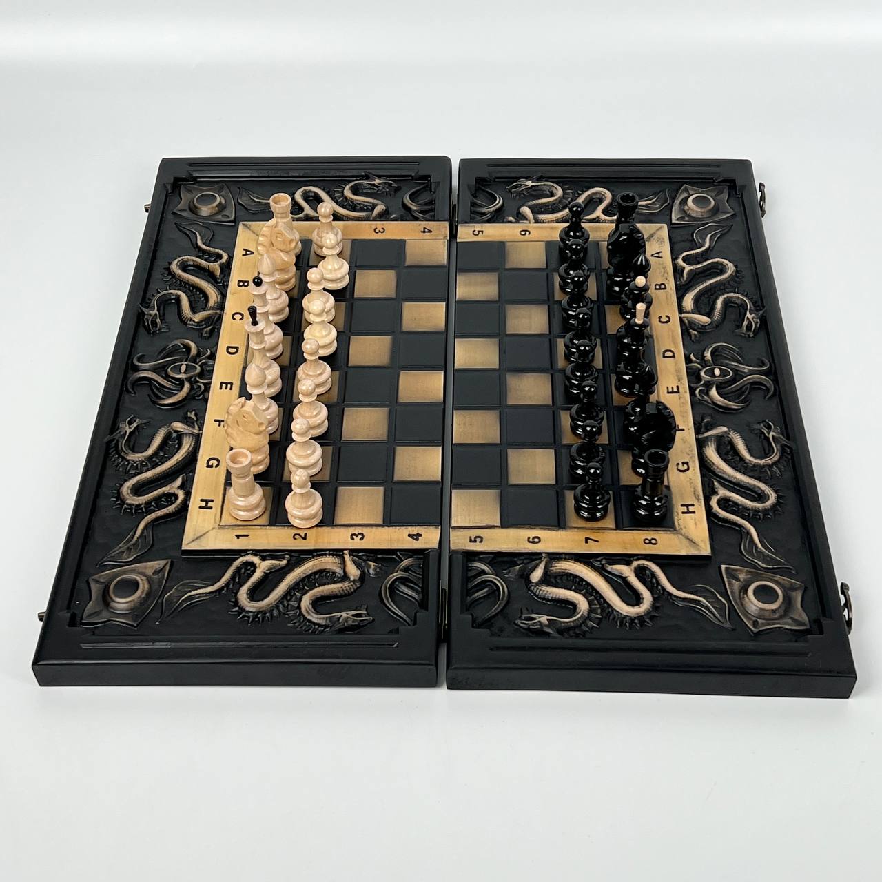 Dragon Wooden Chess Set