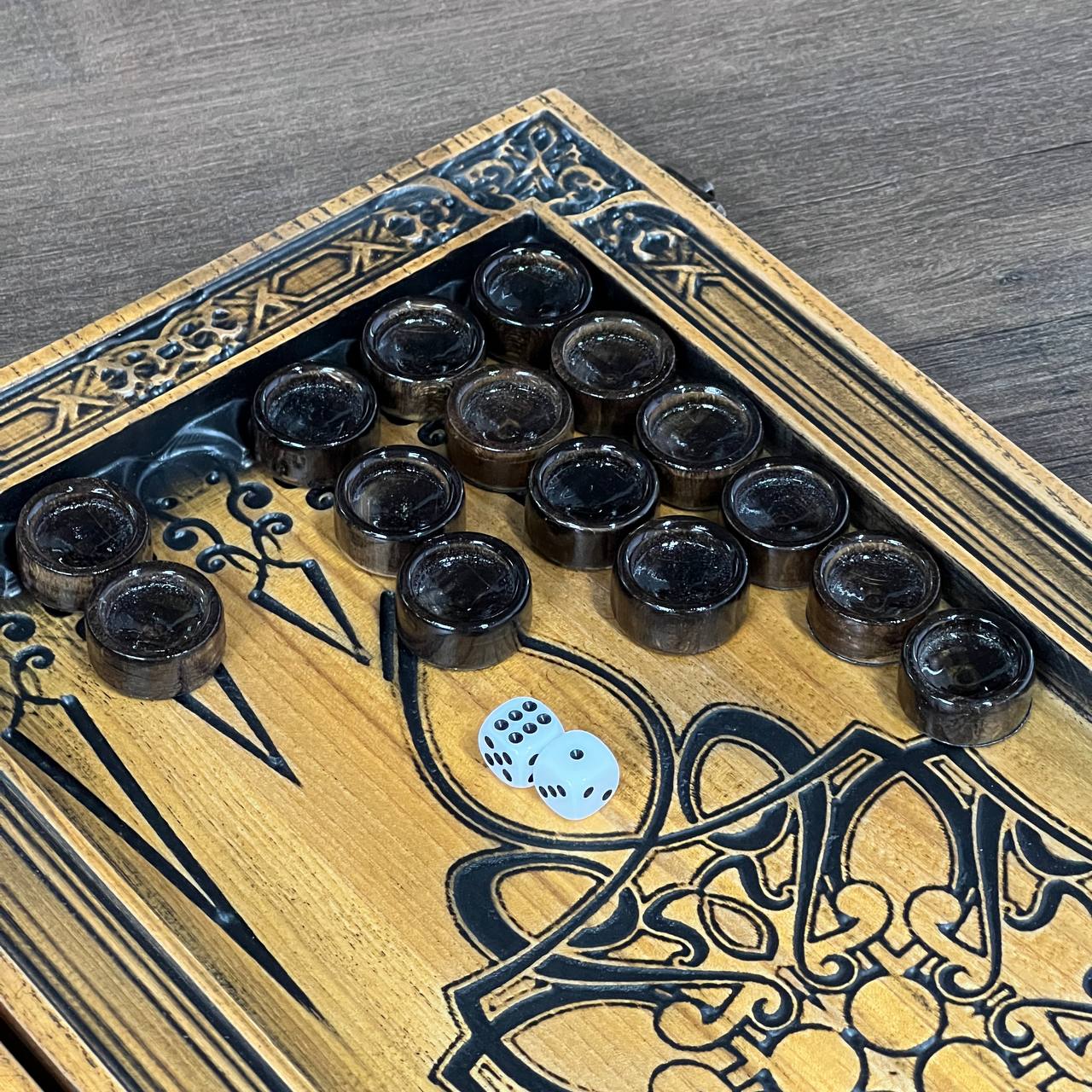 Star of David Wooden Backgammon Set – Ash Wood