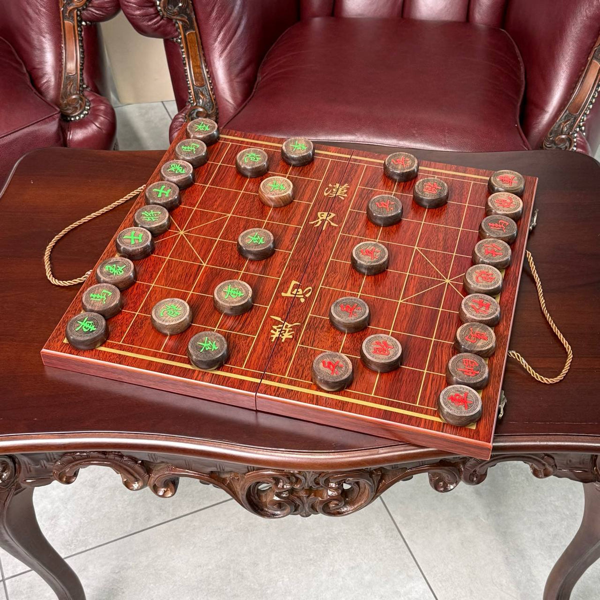 Wooden Xiangqi Chinese Chess Set – 20" Handcrafted Board