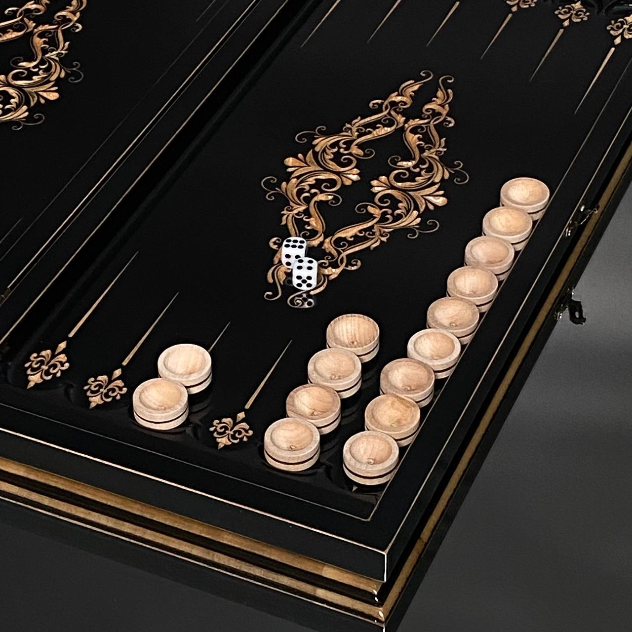 Prestigious Handmade Wooden Backgammon Board, Crafted from High-Quality Basswood, Gift-ready