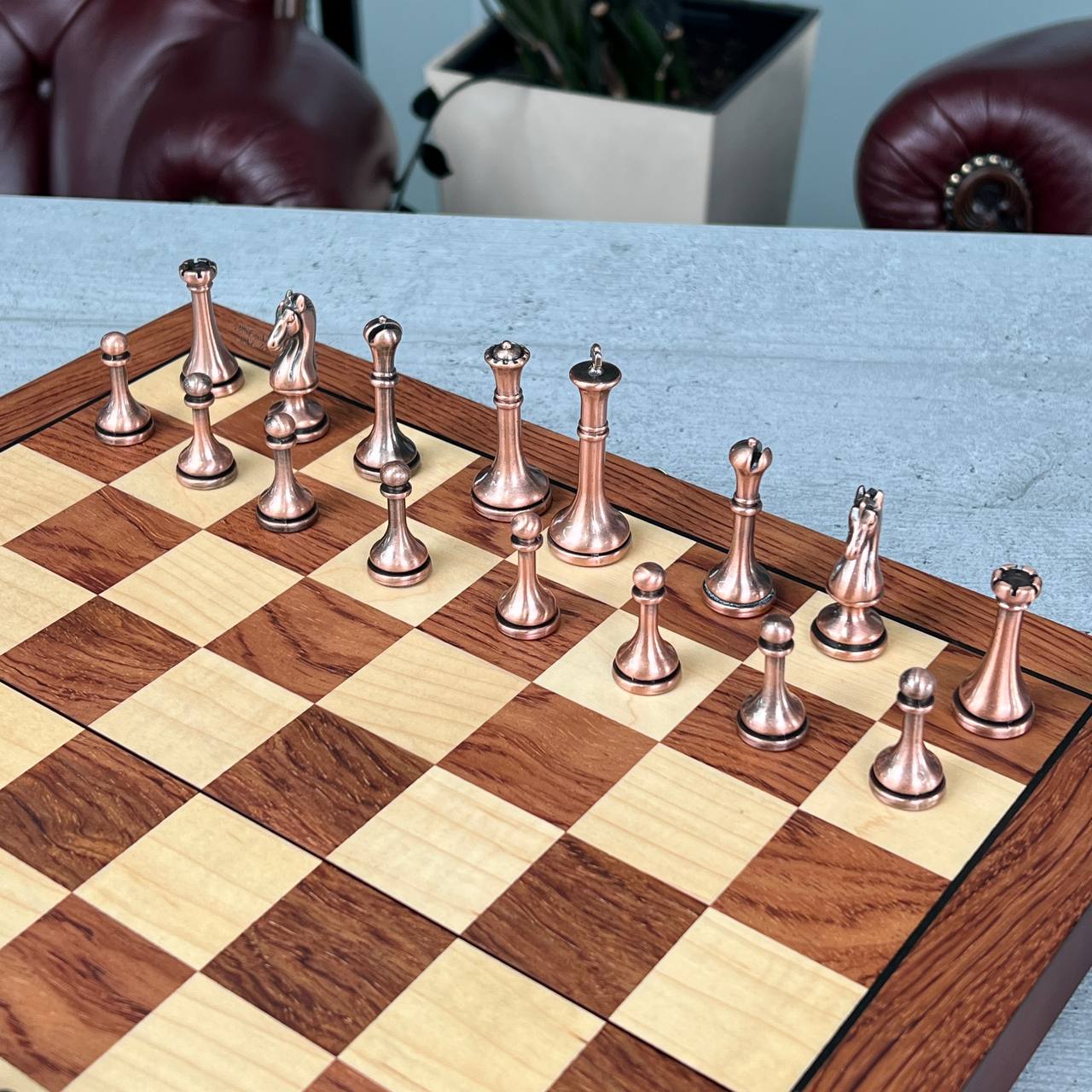 Premium Wooden Chess Set – 14"