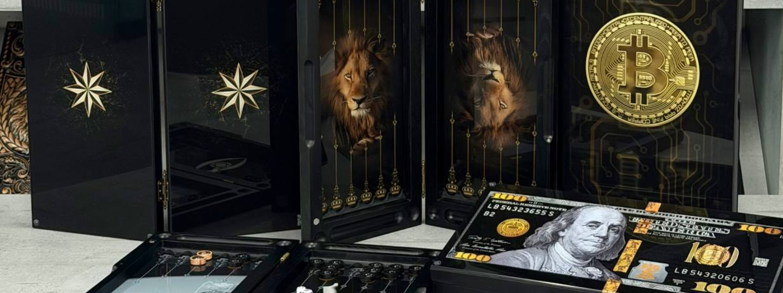 Glass&Wood Backgammon sets