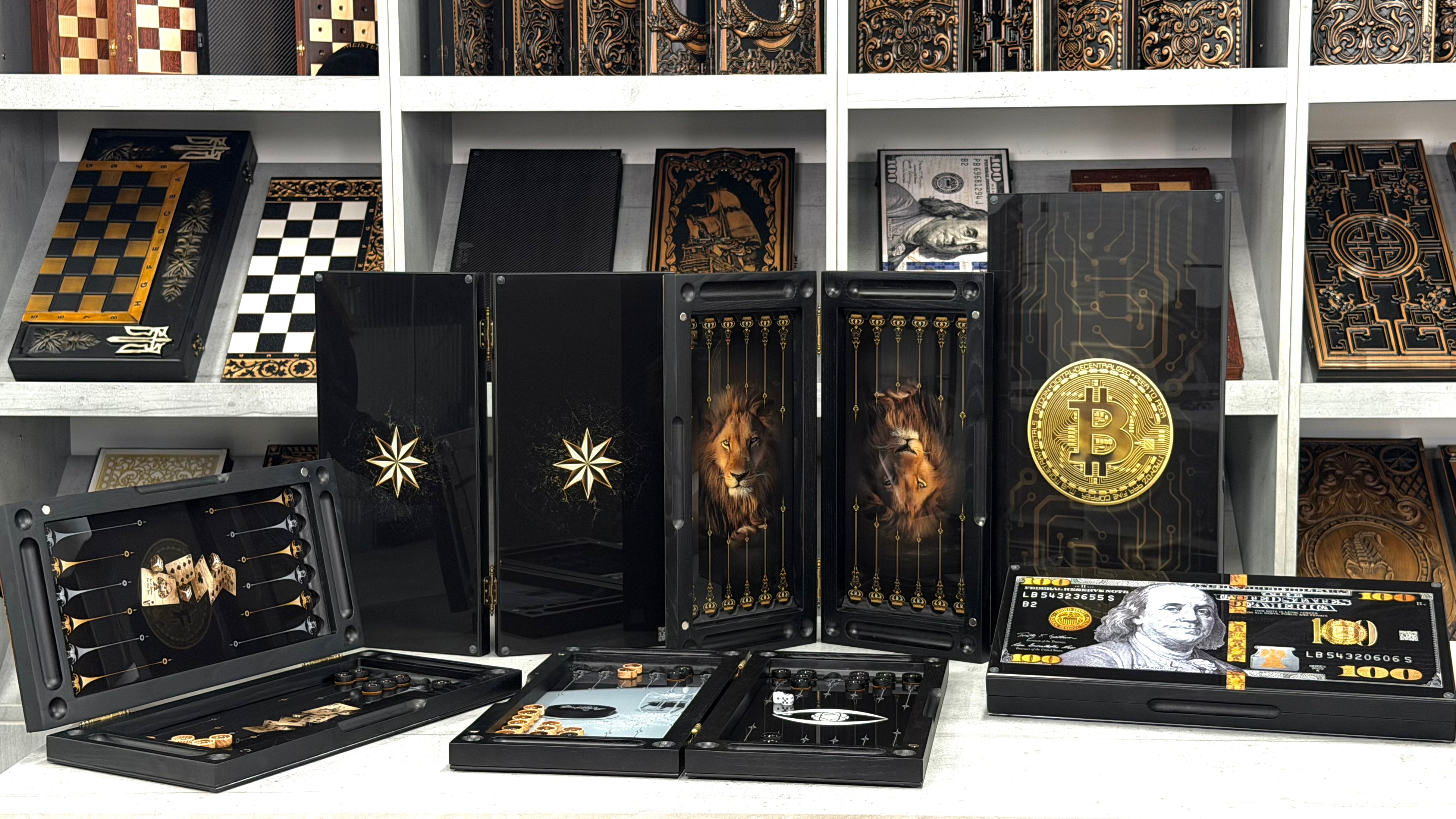 Glass&Wood Backgammon sets