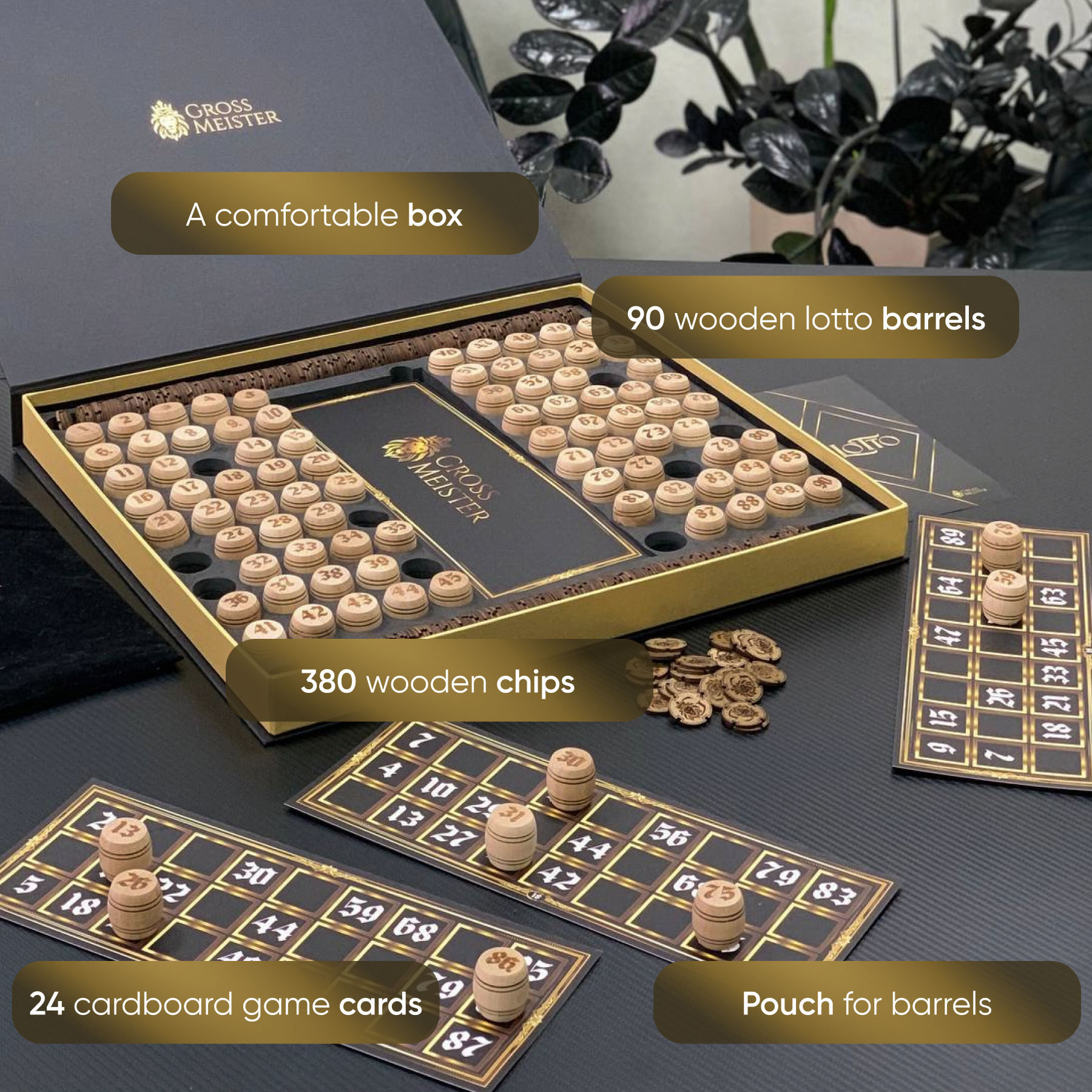Loto : un jeu de société classique avec une touche moderne inhabituelle, art.410102. Prêt à offrir.