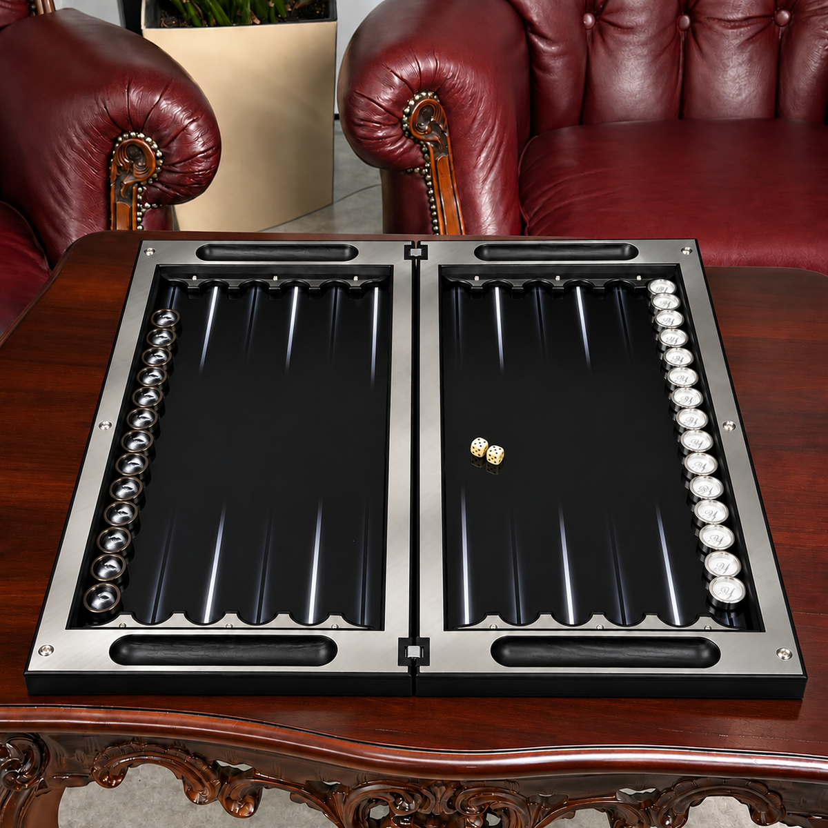 Eagle Metal Backgammon Set – Large 25"