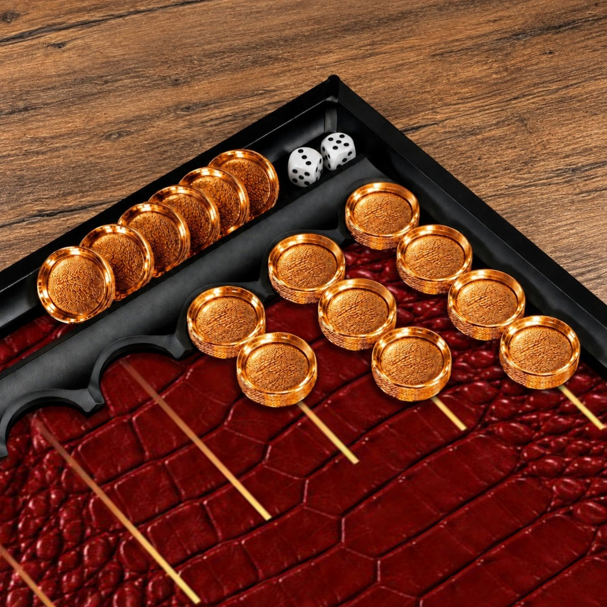 Superbe backgammon en verre « Lion » – 61 × 27 cm, réf. 250058. Personnalisé. Prêt à offrir | Livraison gratuite dans le monde entier.