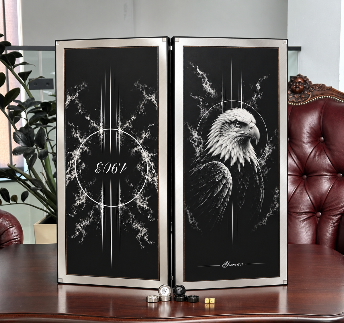 Eagle Metal Backgammon Set – Large 25"