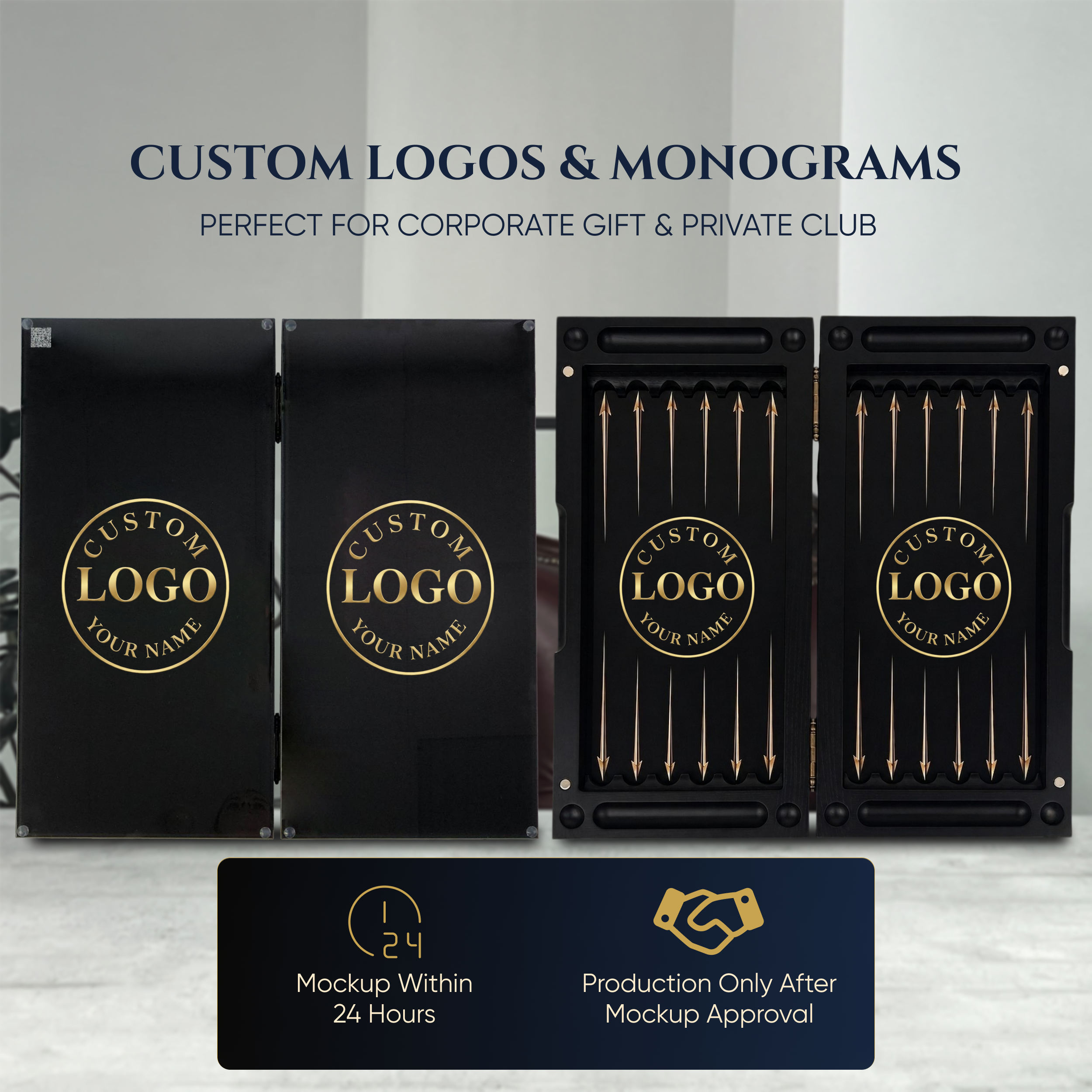 Cosmic Dragon Collection Glass & Wood Backgammon Set