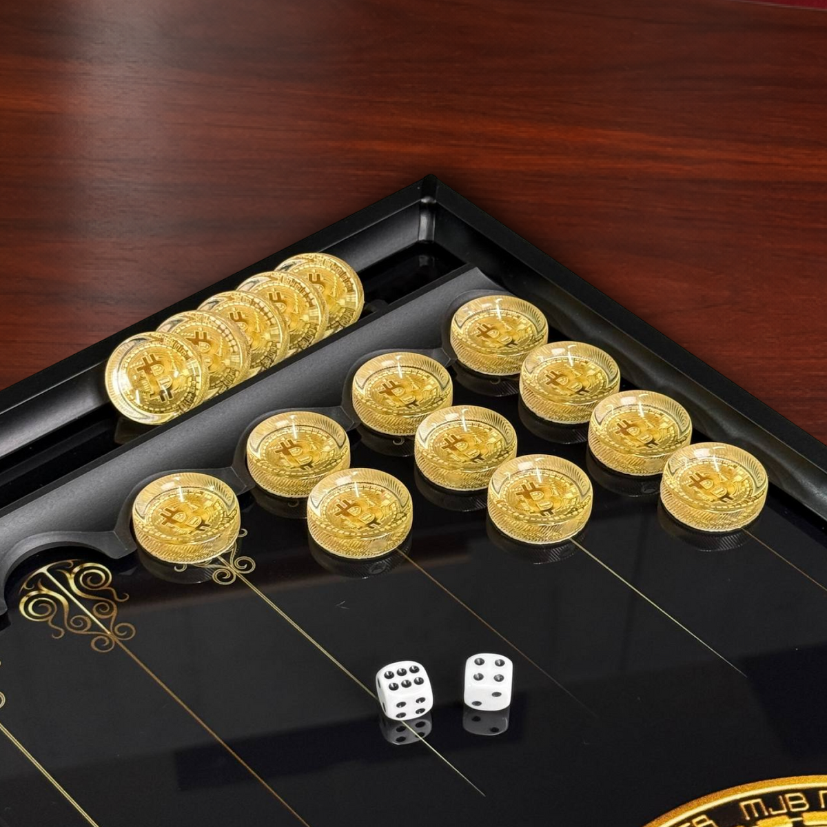 Backgammon en verre « Black Dollar » – Exquis, original, personnalisable, prêt à offrir