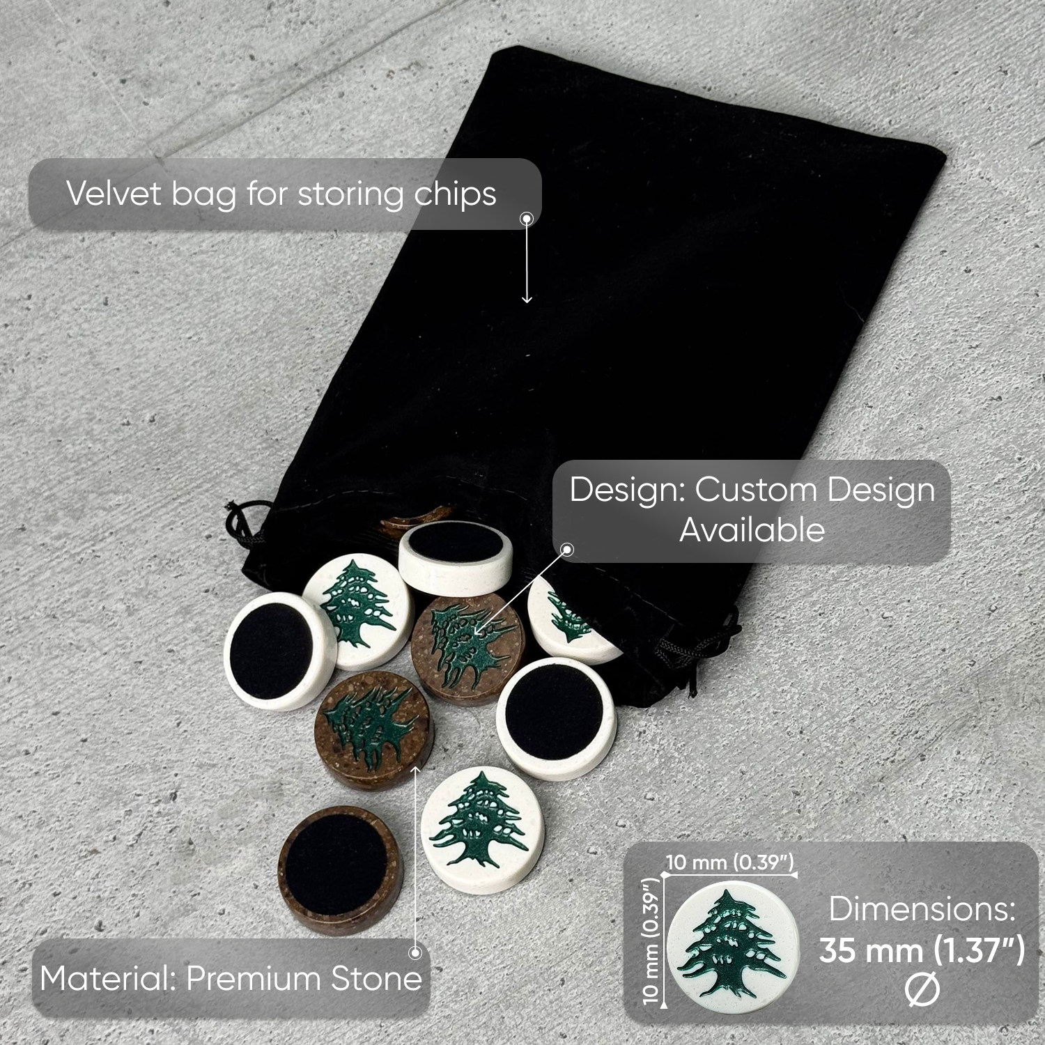 Jeu de pièces de dames en pierre acrylique 27 mm, jetons pour backgammon, jeu de dames.
