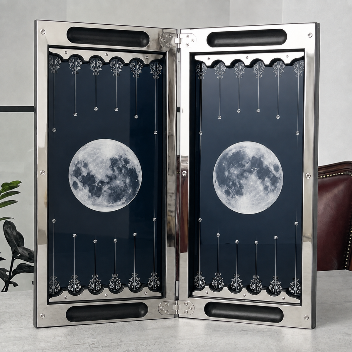 Wolf Metal Backgammon Set – 25