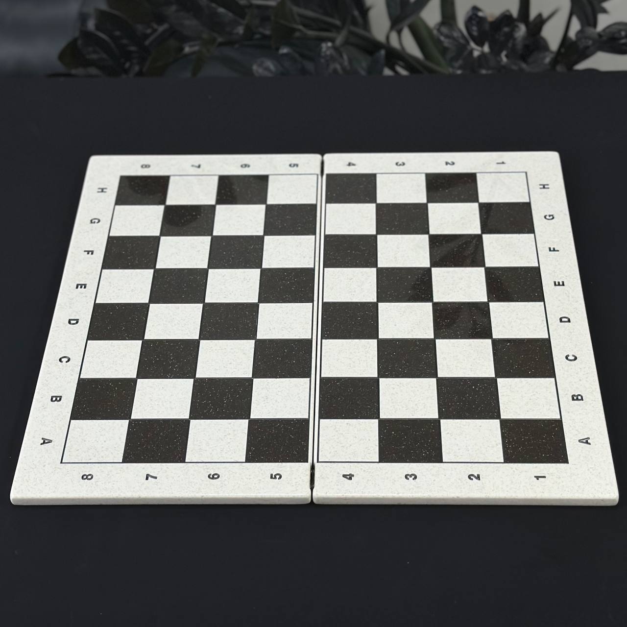 White Carved Stone Chess Backgammon & Checkers Set – Medium 19”