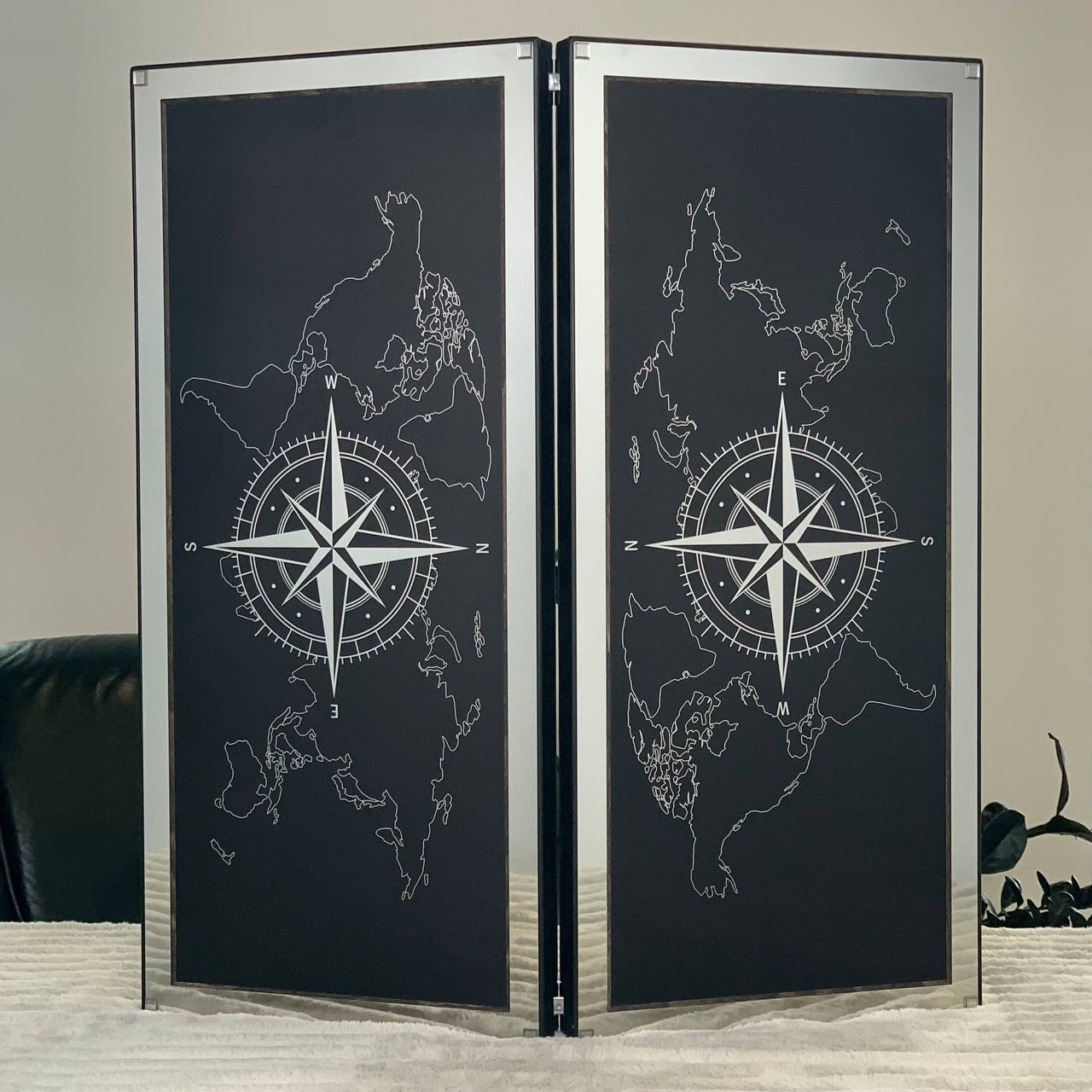 Premium Metal Backgammon Set – Map Design, Stainless Steel & Tempered Glass | Free Global Delivery Gift-ready