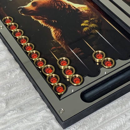 Anspruchsvolles Metall-Backgammon mit gehärtetem Glas – Exklusives Design, individuell anpassbar und als Geschenk geeignet