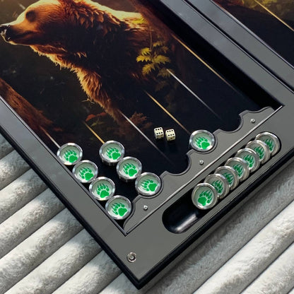 Anspruchsvolles Metall-Backgammon mit gehärtetem Glas – Exklusives Design, individuell anpassbar und als Geschenk geeignet