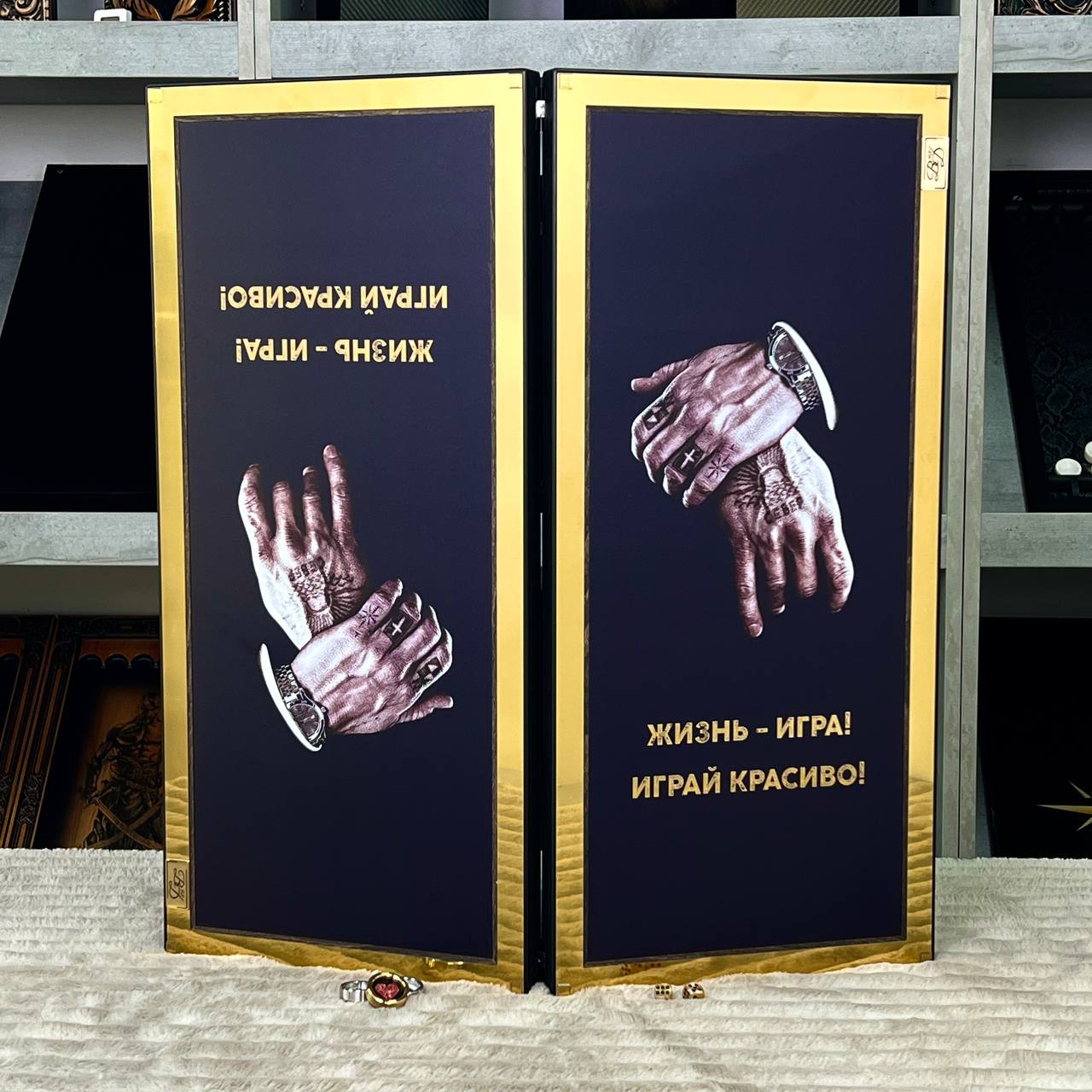 Premium Metal Backgammon with Tempered Glass - Luxury Gift Edition