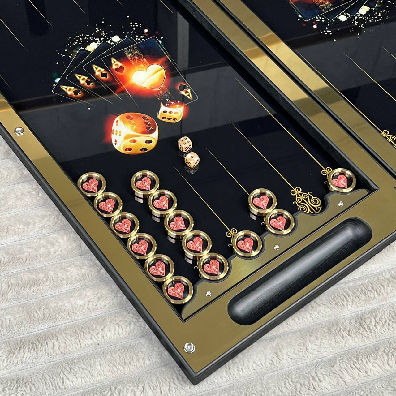 Premium Metal Backgammon with Tempered Glass - Luxury Gift Edition
