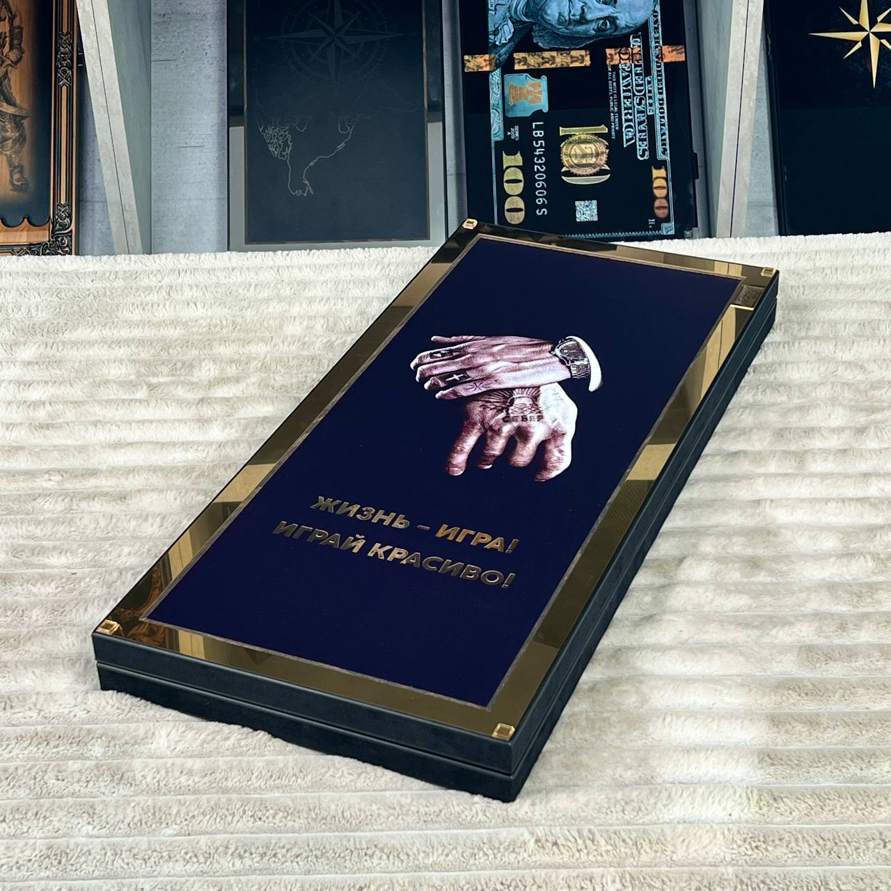 Premium Metal Backgammon with Tempered Glass - Luxury Gift Edition