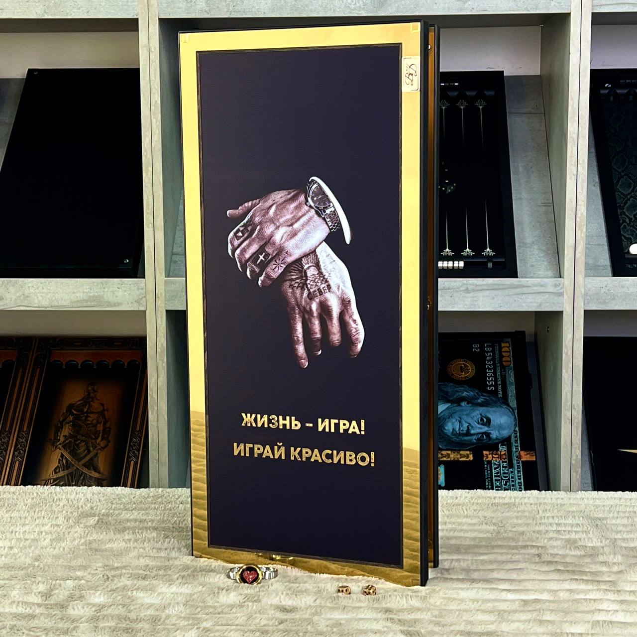 Premium Metal Backgammon with Tempered Glass - Luxury Gift Edition